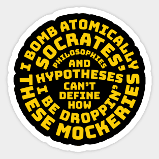 I Bomb Atomically (Lyrics) Sticker